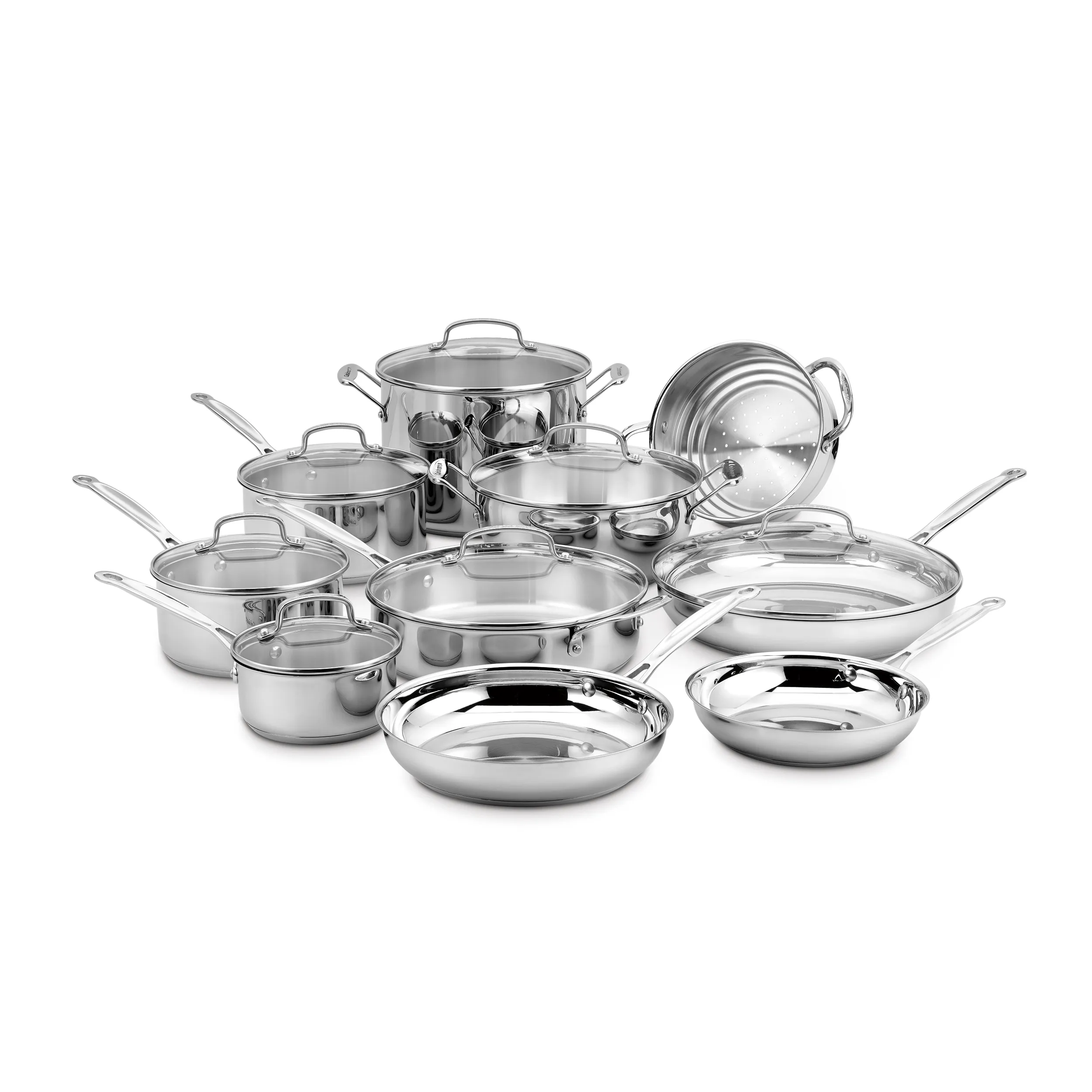 Cuisinart Stainless Steel Cookware Set, 11-Piece, Chef's Classic Collection