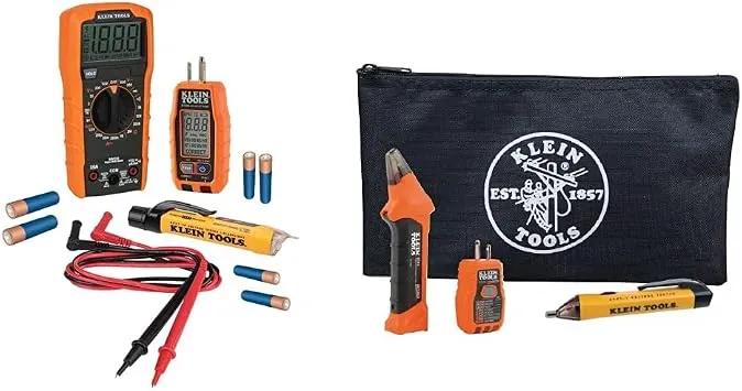 Electrical Test Kit with Digital Multimeter,Non Contact Voltage Tester,Outlet Tester,Auto-Ranging AC/DC Voltage,Current,Continuity,Resistance, Frequency,Breakpoint Finder,DIY Household Tools