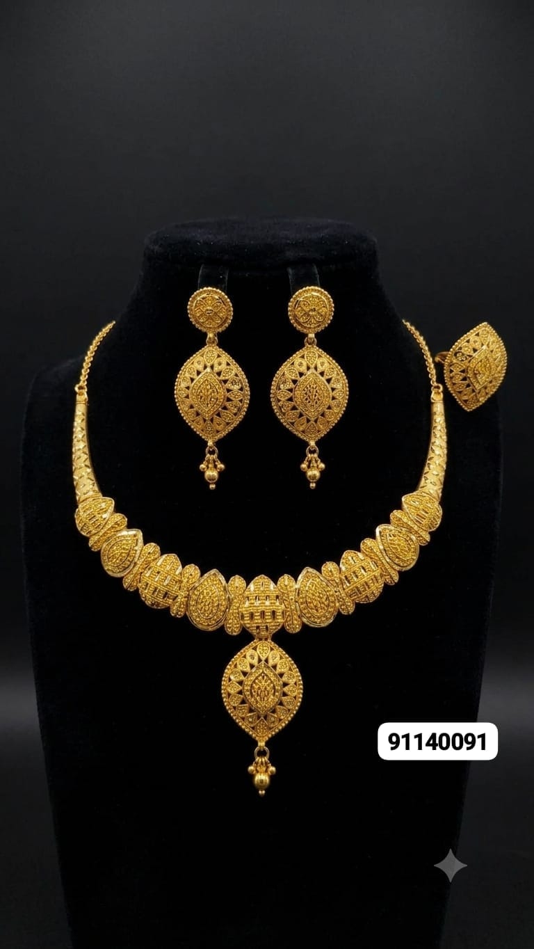 Makezak Brass Gold Jewel Set (Pack of 1)