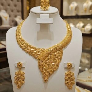 Gold-Plated Long Bijoux Jewellery Set (Pack of 1)