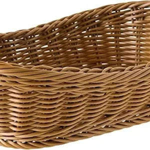 KOUBOO La Jolla Bread Basket | Perfect for Wicker Fruit Basket, Proofing Basket, Serving | Wicker Rattan Basket for Kitchen & Home Decor, Honey-Brown