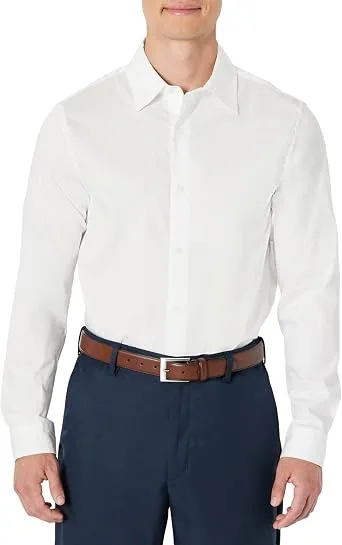 Mens Dress Shirts Slim Fit Long Sleeve Solid Button Down T-Shirt Regular-Fit Collared Shirts Work Party Tops Tees