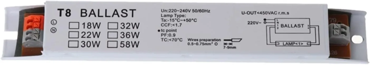 Electronic Ballast 220-240V AC 2x36W  Wide Voltage Fluorescent Lamp Ballasts ballast