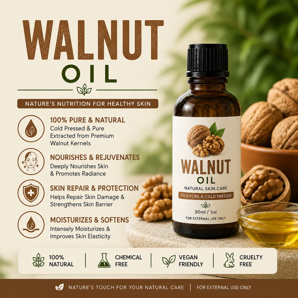 Walnut Oil Pure Natural Cold Pressed Oil