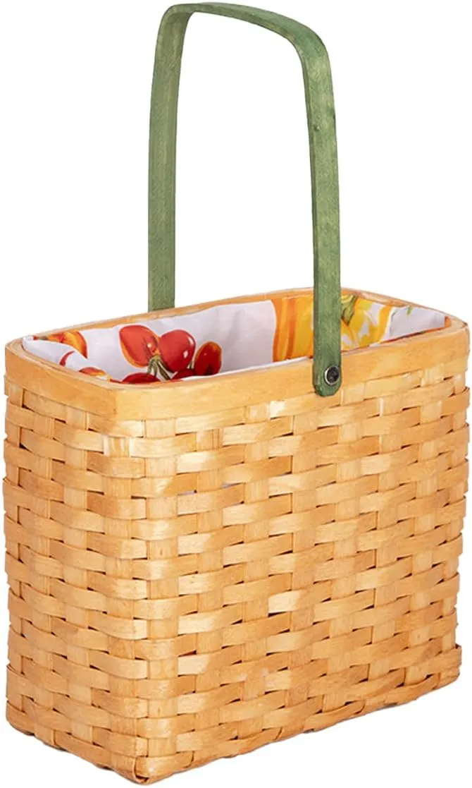 Flower Baskets, Wooden Wedding Baskets, Gift Baskets, Picnic Baskets with Flowers, Suitable for Outdoor Events, Wedding venues, and Home Decor.