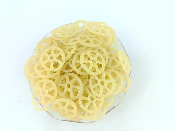 Wheel Papad Ready To Fry Wheels Fryums | Wheels Shaped Fryums Papad/Chips | Indian Snack Crunchy Papad Chips Snack/Pellets Wheels (300 Gram)