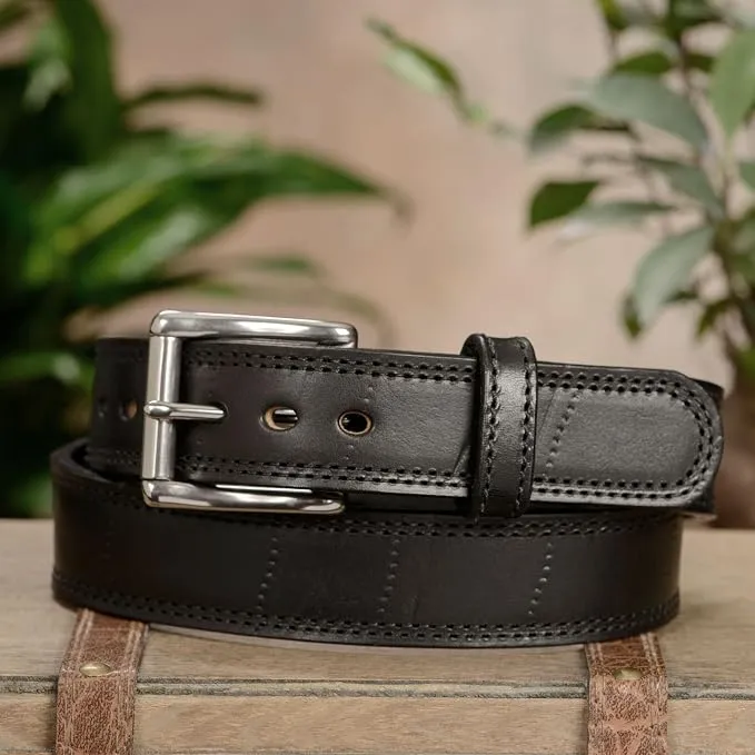 Bullhide Belts Mens Leather Belt, Casual Distressed, 1.50" Wide