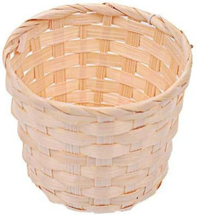 Portable Wood Woven Storage Baskets, Mini Desktop Storage Basket Sundries Basket Fruit Arrangement Baskets(L)