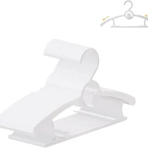 30 Pack Baby Hangers 11″-14″ Adjustable Kids Hangers White | Non-Slip Toddler Clothes Hangers Space Saving Plastic Infant Hangers For Girl Boy Toddler Kids Child