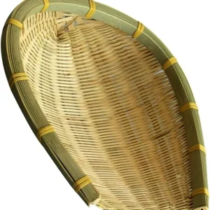1pc Bamboo Dustpan Woven Hamper Small Wicker Basket Vegetable Baskets for Kitchen