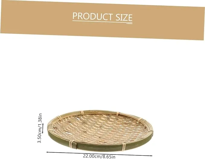 Bamboo Storage Basket Woven Food Basket Woven Food Basket Decorative Bamboo Woven Storage Basket Kitchen Counter Accessory