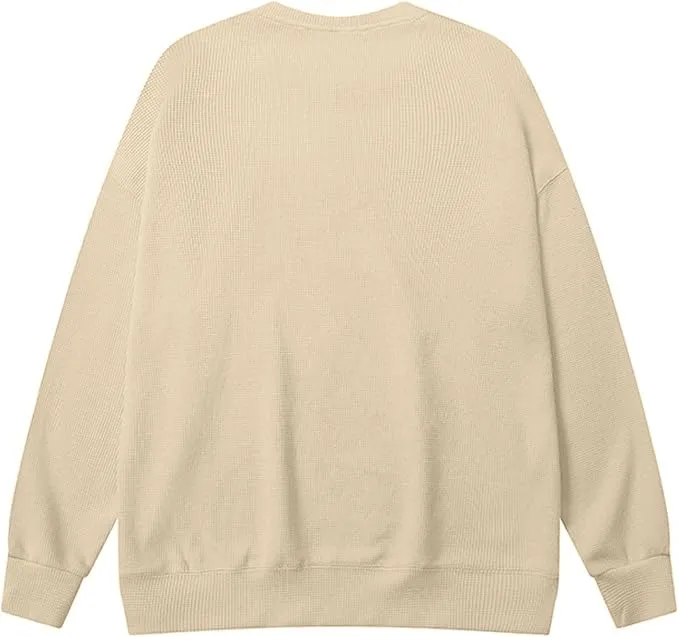 Mens Shirts Casual Stylish Tshirts Fashion Casual Long Sleeve Crew Neck Pullover Sweater Solid Sport Sweatshirt