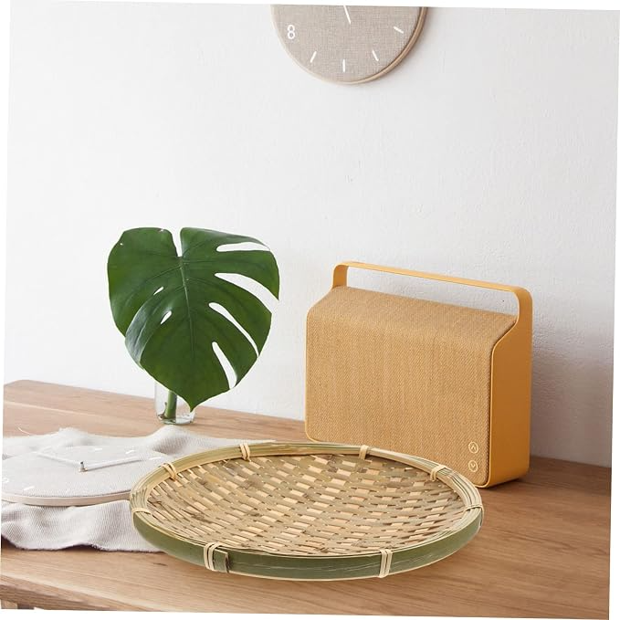 Bamboo Storage Basket Woven Food Basket Woven Food Basket Decorative Bamboo Woven Storage Basket Kitchen Counter Accessory
