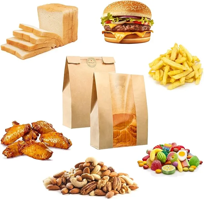 50 Pcs Bread Bags for Homemade Bread, Sourdough Paper With Window,