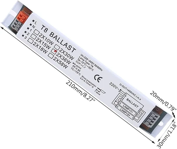 Electronic Ballast 220-240V AC 2x36W  Wide Voltage Fluorescent Lamp Ballasts ballast
