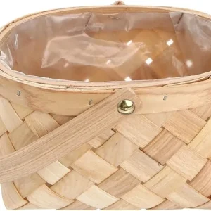 Camping Wooden Planter Woven Hamper Baskets Wedding Floral Basket Hand-woven Storage Box Storage Basket Agricultural Products Bamboo Portable Box