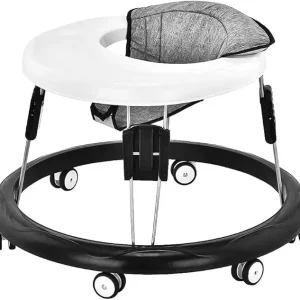 Baby Walkers for Boys/Girls, Baby Walker Premium Infant Toddler Walkers for Babies with Adjustable Bouncy Seat/Universal Wheels/Easy Clean Tray, Legs Exersaucer Helper