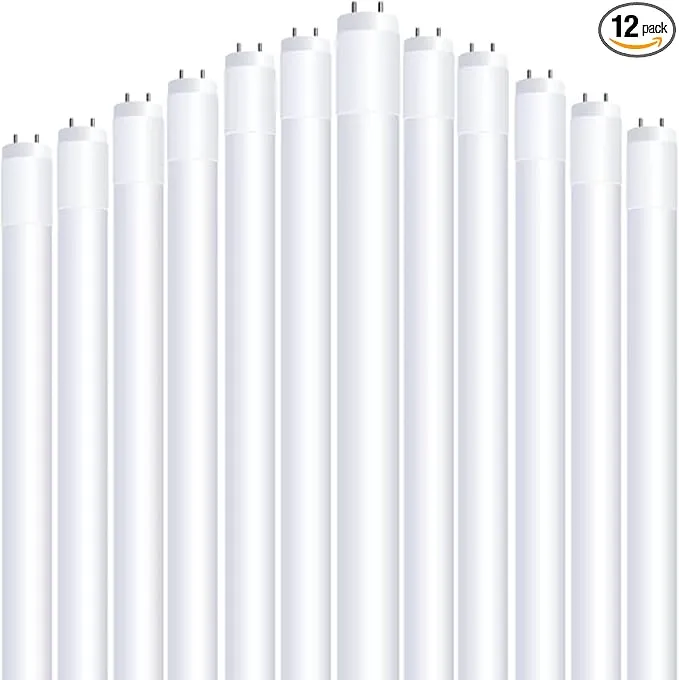 Feit Electric 2ft LED T8 Linear Tube Light, 20W Equivalent, 3000K Bright White, G13 Base, 800 Lumens, Works with Most Magnetic/Electronic Ballasts