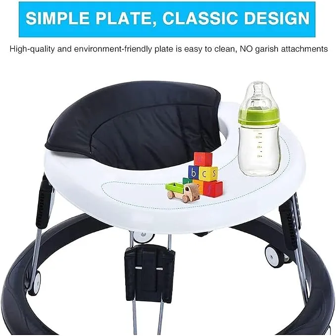 Baby Walkers for Boys/Girls, Baby Walker Premium Infant Toddler Walkers for Babies with Adjustable Bouncy Seat/Universal Wheels/Easy Clean Tray, Legs Exersaucer Helper