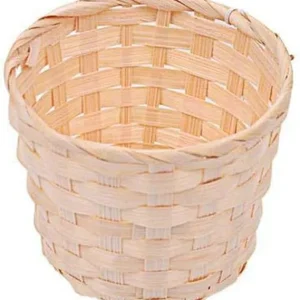 Portable Wood Woven Storage Baskets, Mini Desktop Storage Basket Sundries Basket Fruit Arrangement Baskets(L)