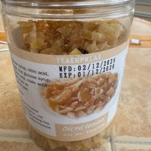 Candied Lemon Peel Diced 8.8oz/250g | Ready To Eat, For Fruit Cake, Cooking And Baking, Mooncake Filling