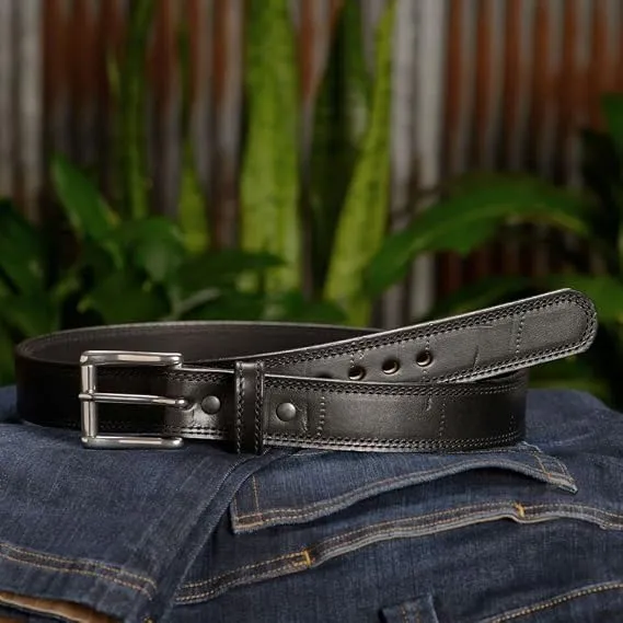 Bullhide Belts Mens Leather Belt, Casual Distressed, 1.50" Wide