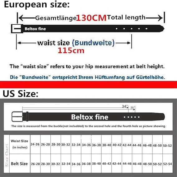 Men's Genuine Leather Dress Belt Stitched Design 38mm Regular