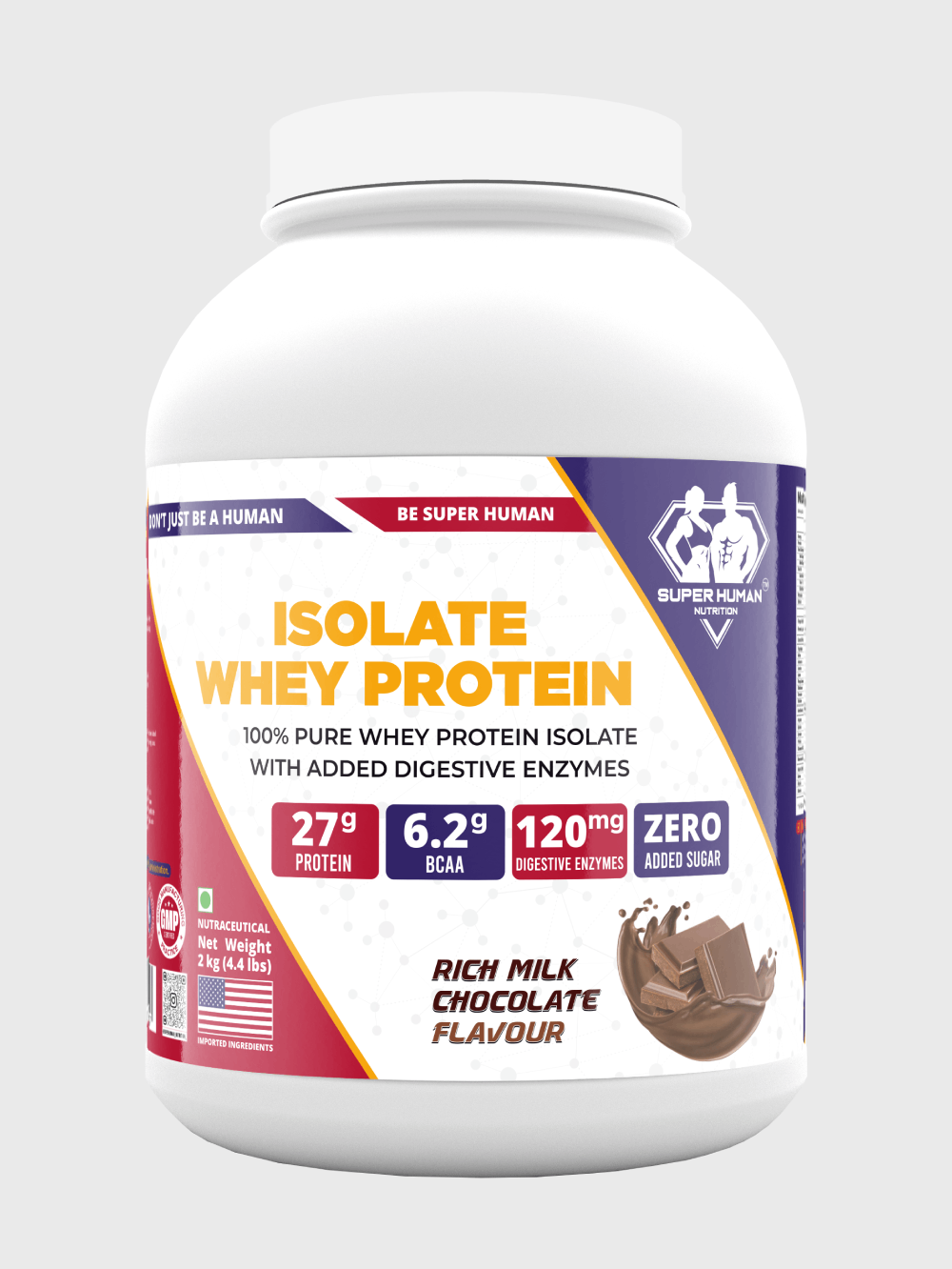 ISOLATE WAY PROTEIN RICERH MILK CHOCOLATE FLAVOUR